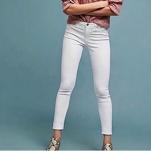 AG Adriano Goldschmied White the abbey ankle mid rise super skinny size 26